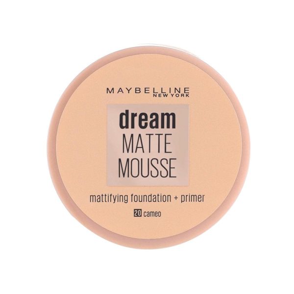 موس میبلین مدل Dream Matte Mousse شماره cameo 20 حاوی پرایمر - del 32460 cover
