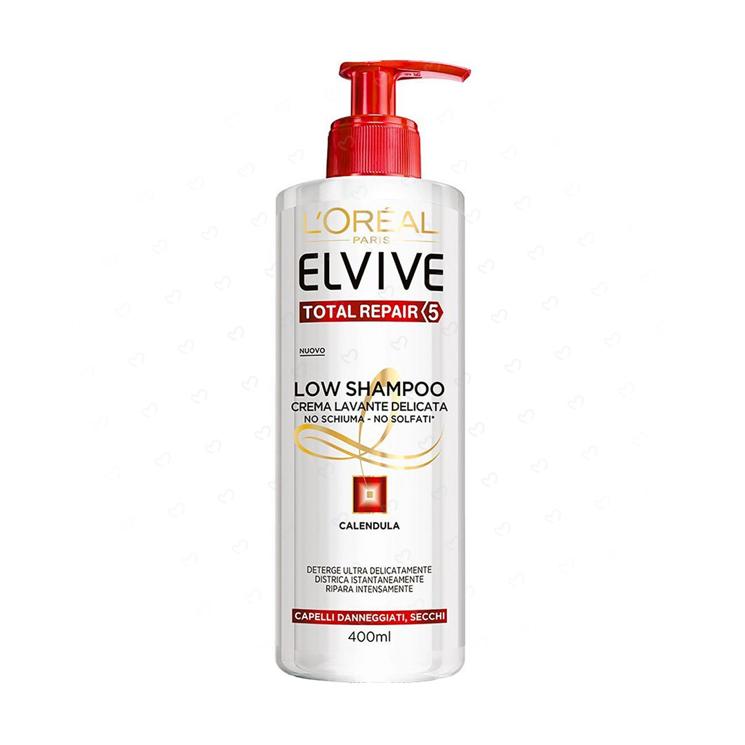 شامپو بدون سولفات مو های آسیب دیده لورآل سری ELVIVE مدل Total Repiar 5 حجم 400 میلی لیتر