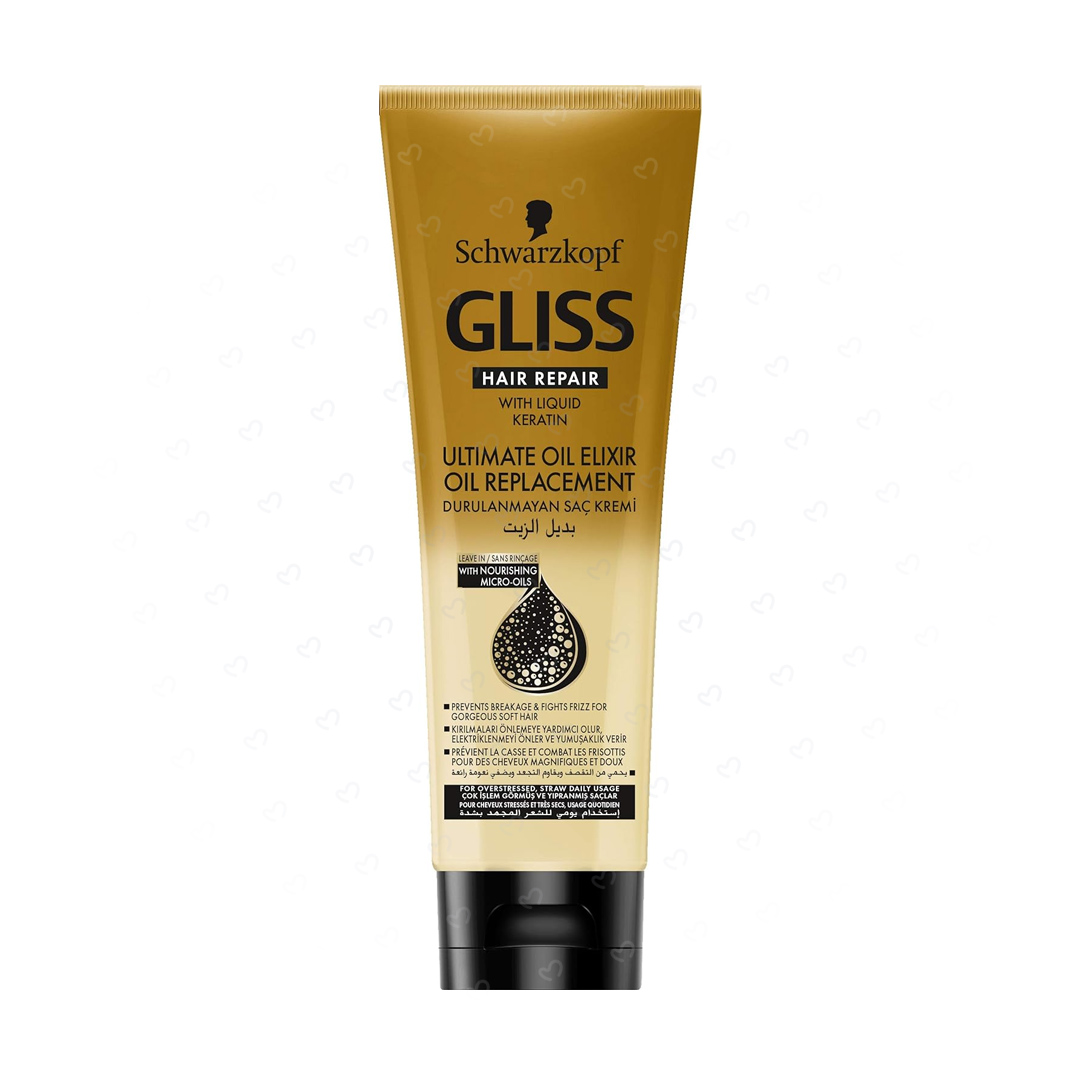 کرم مو بازسازی کننده و تقویت کننده گلیس مدل Ultimate Oil Elixir مناسب موهای آسیب دیده و دارای موخوره حجم 250 میلی لیتر