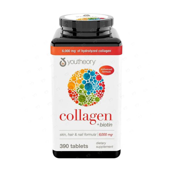 قرص کلاژن تقویت مو، ناخن و بدن یوتئوری مدل Collagen + Biotin بسته 390 عددی - del 42334 cover