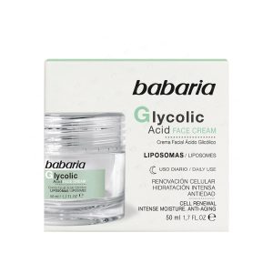 کرم آبرسان و بازسازی کننده صورت باباریا مدل Glycolic Acid حجم 50 میلی لیتر