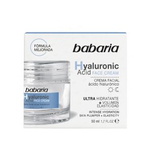 کرم آبرسان صورت باباریا مدل Hyaluronic Acid حجم 50 میلی لیتر