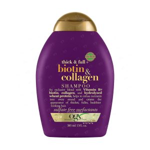 شامپو مو او جی ایکس مدل Biotin & Collagen حجم 385 میلی لیتر