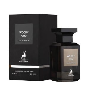 ادو پرفیوم مردانه الحمبرا مدل woody oud حجم 80 میلی لیتر