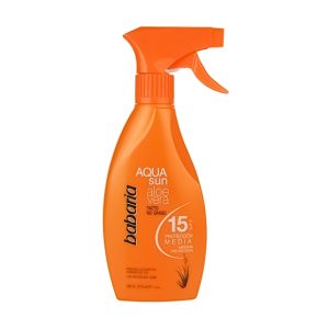 تثبیت کننده رنگ برنز باباریا مدل Aqua Sun حاوی SPF15 حجم 300 میلی لیتر