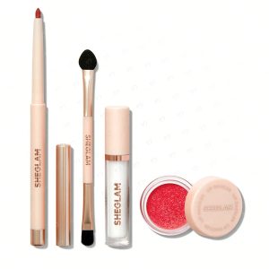 کیت گلیتر لب شیگلم مدل Lip Dazzler رنگ Red Carpet مجموعه 4 عددی