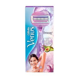 خودتراش سه لبه زنانه ژیلت مدل Venus Breeze به همراه یدک 1 عددی