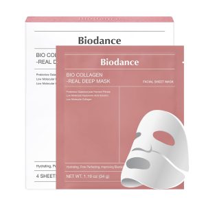 ماسک ضدچروک و بازسازی کننده کلاژن بایودنس مدل Bio-Collagen بسته 4 عددی