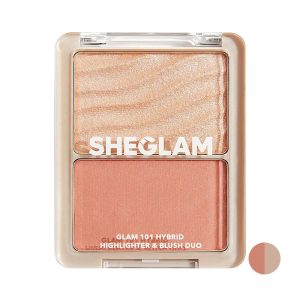 پالت رژگونه و هایلایتر شیگلم مدل Glam 101 Hybrid رنگ St. Tropez