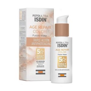 ضد آفتاب رنگی ضدپیری ایزدین مدل AGE REPAIR حاوی SPF50 حجم 50 میلی لیتر