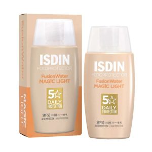ضد آفتاب رنگی ایزدین مدل FUSION WATER MAGIC LIGHT حاوی SPF50 حجم 50 میلی لیتر