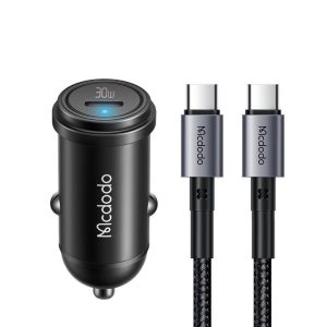 شارژر فندکی 30 وات مک دودو مدل Mcdodo CC-7493 همراه با کابل تایپ سی به تایپ سی