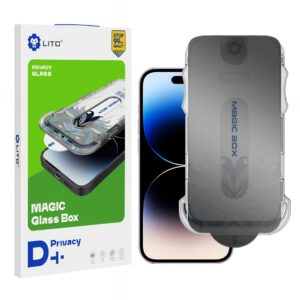 گلس محافظ صفحه نمایش با کیت نصب آسان لیتوو مدل Privacy Full Glass